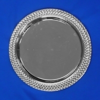 15" Round Satin Stainless Tray