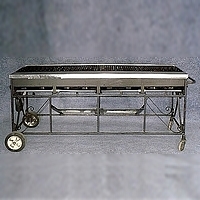 2' x 6' Propane Barbecue w/ Cast Iron Grates
