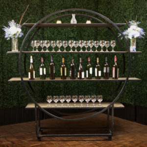 6' Circular Vineyard Back Bar Shelf