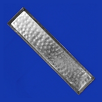 6" x 26" Rectangular Hammered Stainless Tray
