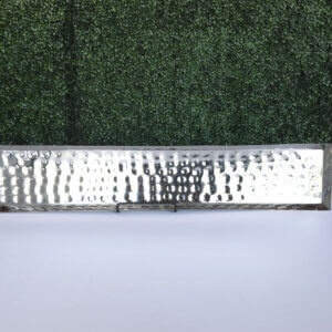 6" x 32" Rectangular Hammered Stainless Tray