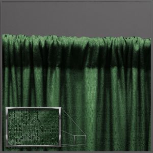 8' tall Hunter Green Banjo Pipe & Drape