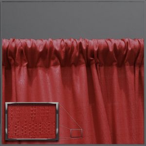 8' tall Red Banjo Pipe & Drape