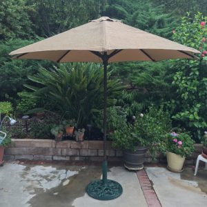 9 1/2' Market Umbrella - Rustic Burlap