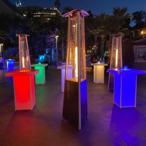 Pyramid Ambiance Flame Heater - Hammered Gold