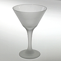 Satin Frost Martini Glass, 9 1/4 oz