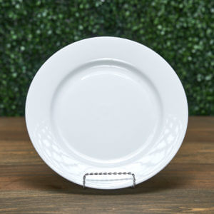 12" Round Base Plate - Simply White China