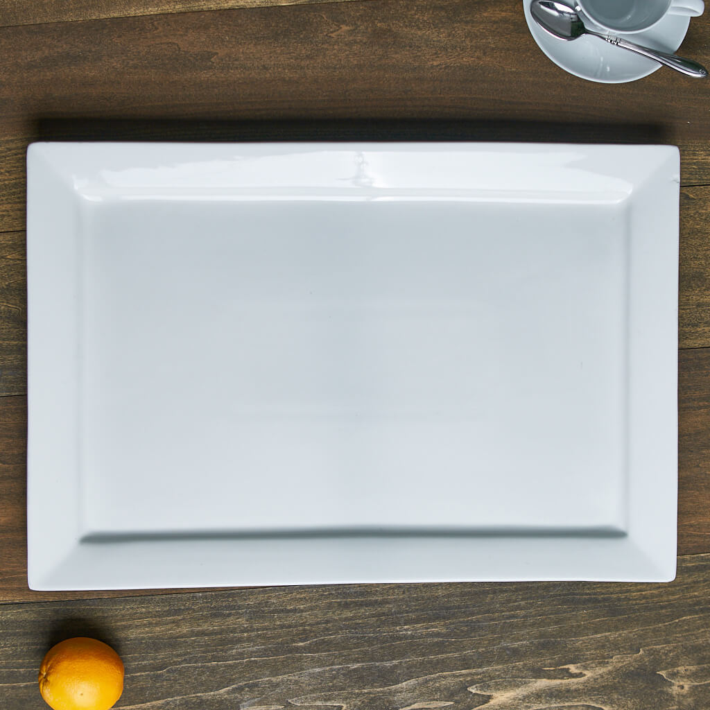 Rectangle White China Platters - Image 5