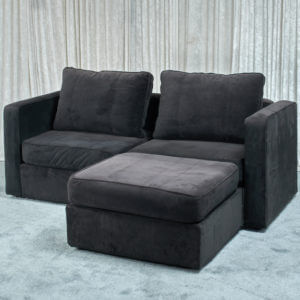 3 Base Sectional - Black Velvish