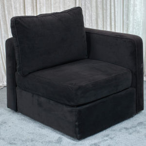 Corner Chair - Black Velvish