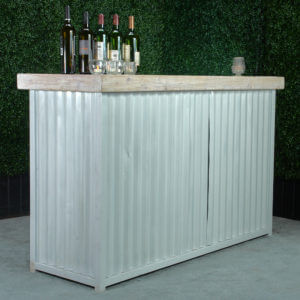 5 1/2' White Congruent Bar w/ White Wash Top