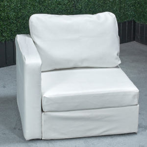 Corner Chair - White Leather Modular