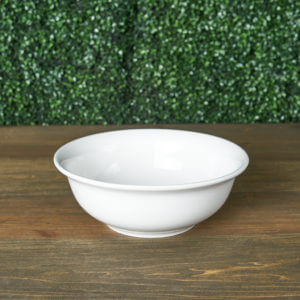 12" Round White China Bowl