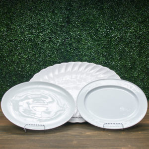Oval White China Platters