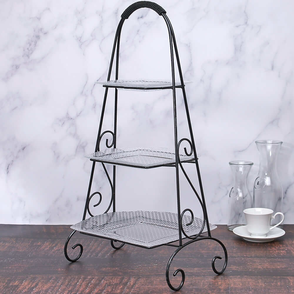 3 Tiered Square Plate Stand