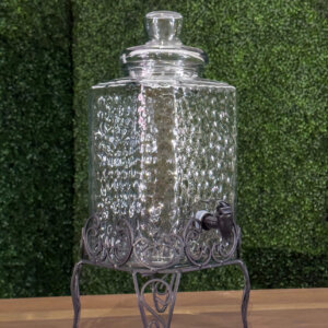 2.5 Gal Glacial Beverage Dispenser w/Wrought Iron Base