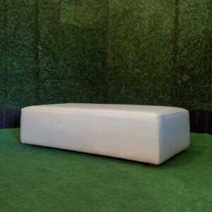 Lounge Furniture Beige Leather Straight Bench