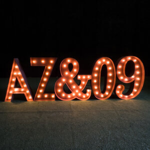 Marquee Letters A to Z, &, 0 to 9