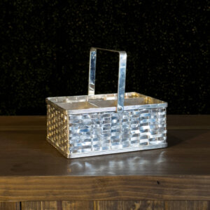Silver Buffet Basket Caddy Handle