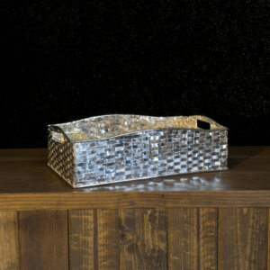 Silver Buffet Basket Caddy