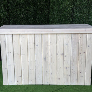 5' White Wash Wood Folding Bar