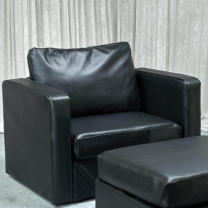 Arm Chair - Black Leather Modular