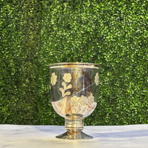 Etched Metallic Pedestal Votive