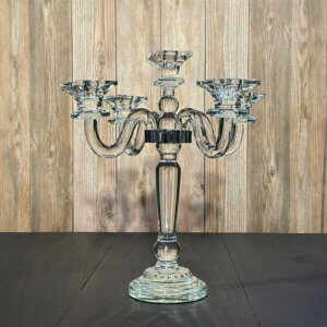 Glass Candelabra - 5 Arm