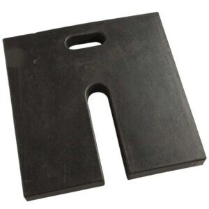 20LB Black Rubber Weight Base 18x18