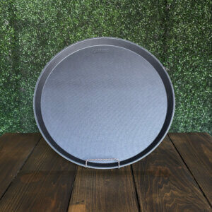 Black Waiter Tray Round 16" Non-Slip Surface